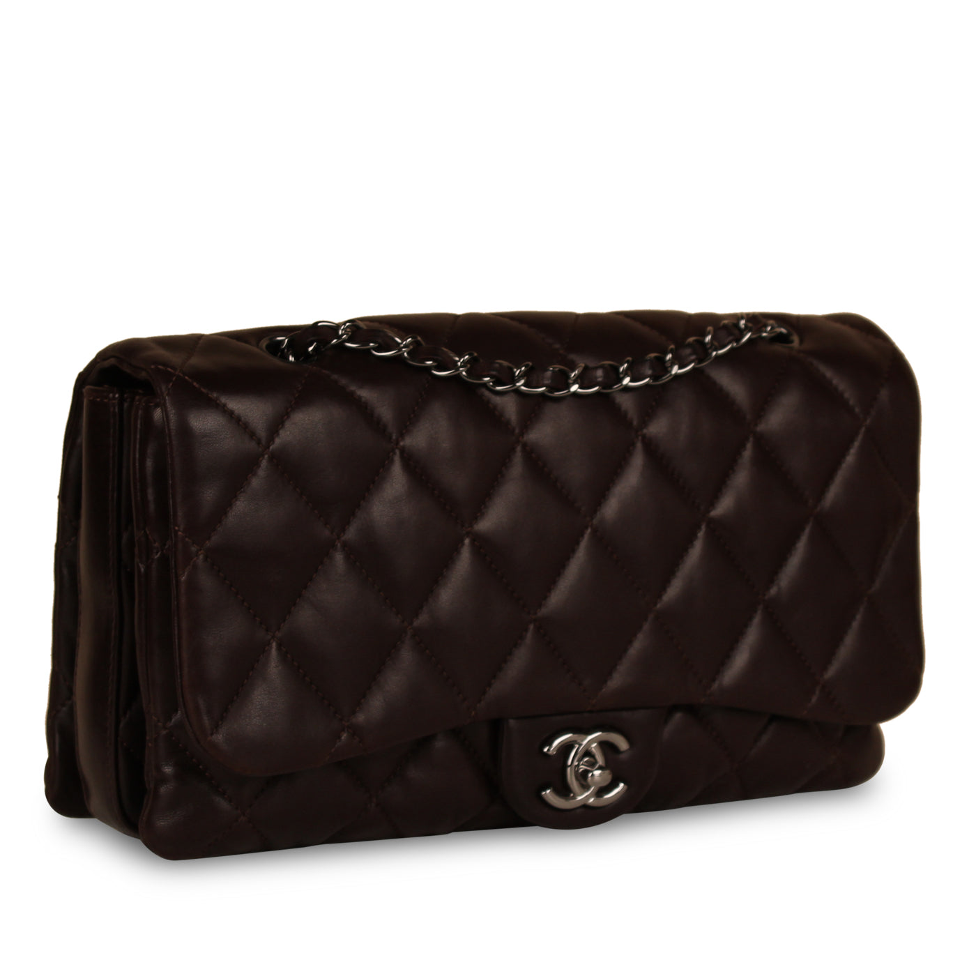 Chanel Classic Flap Lambskin Brown Shoulder Bag Style 9