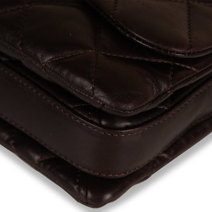 Chanel Classic Flap Lambskin Brown Shoulder Bag Style 9