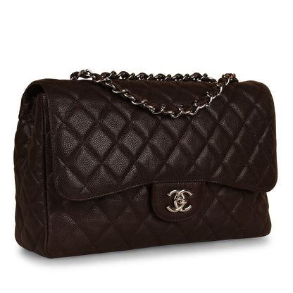 Chanel Classic Flap Caviar Brown Shoulder Bag