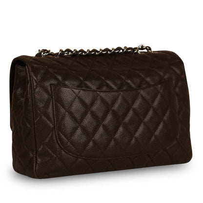 Chanel Classic Flap Caviar Brown Shoulder Bag