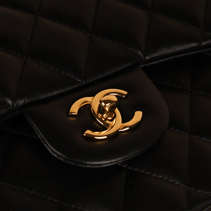 Chanel Classic Flap Lambskin Black Shoulder Bag Style 46