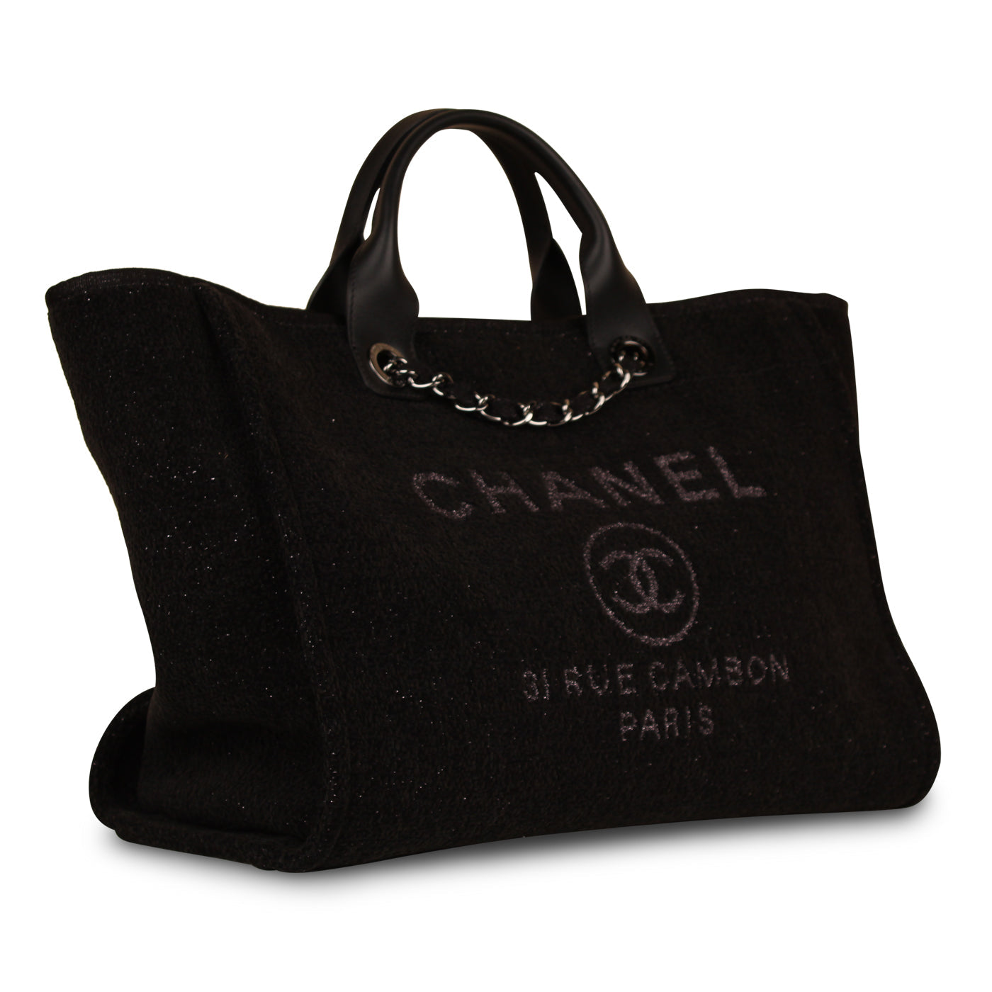 Chanel Cambon Leather Black Tote Bag Style 2
