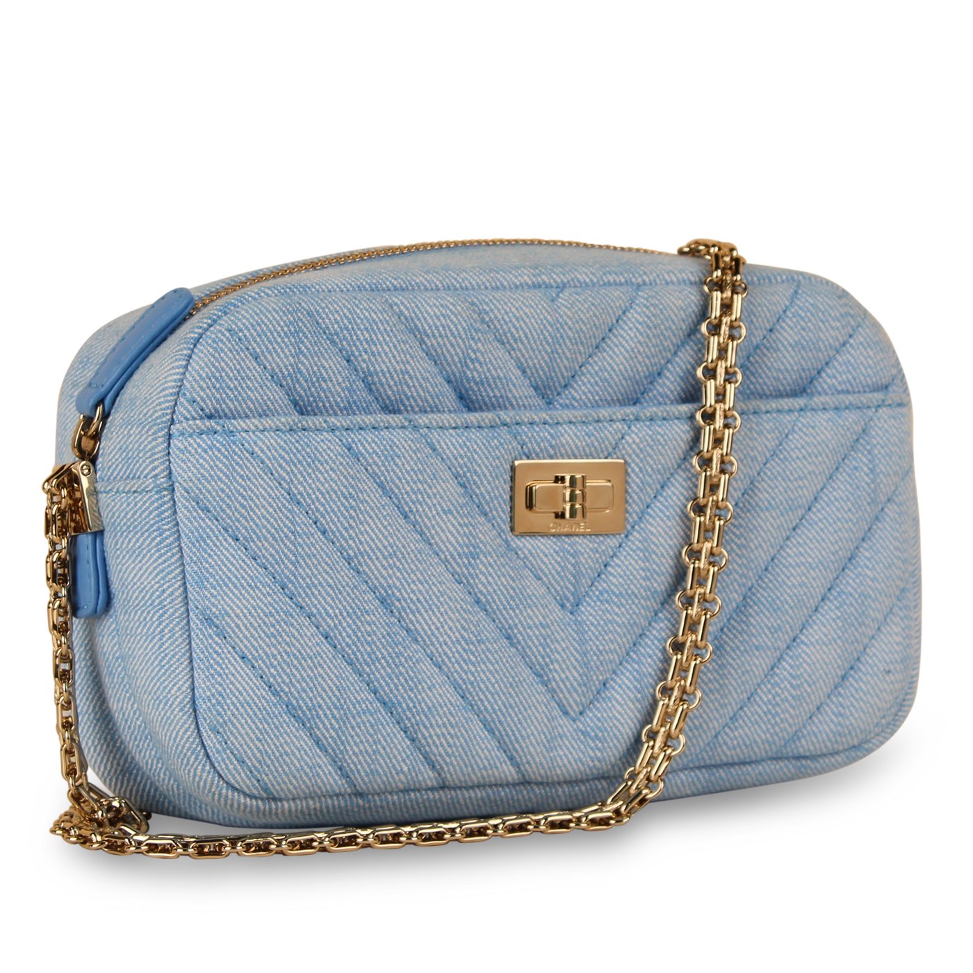 Chanel 2 55 Leather Gold Crossbody