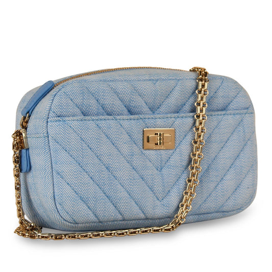 Chanel 2 55 Leather Gold Crossbody