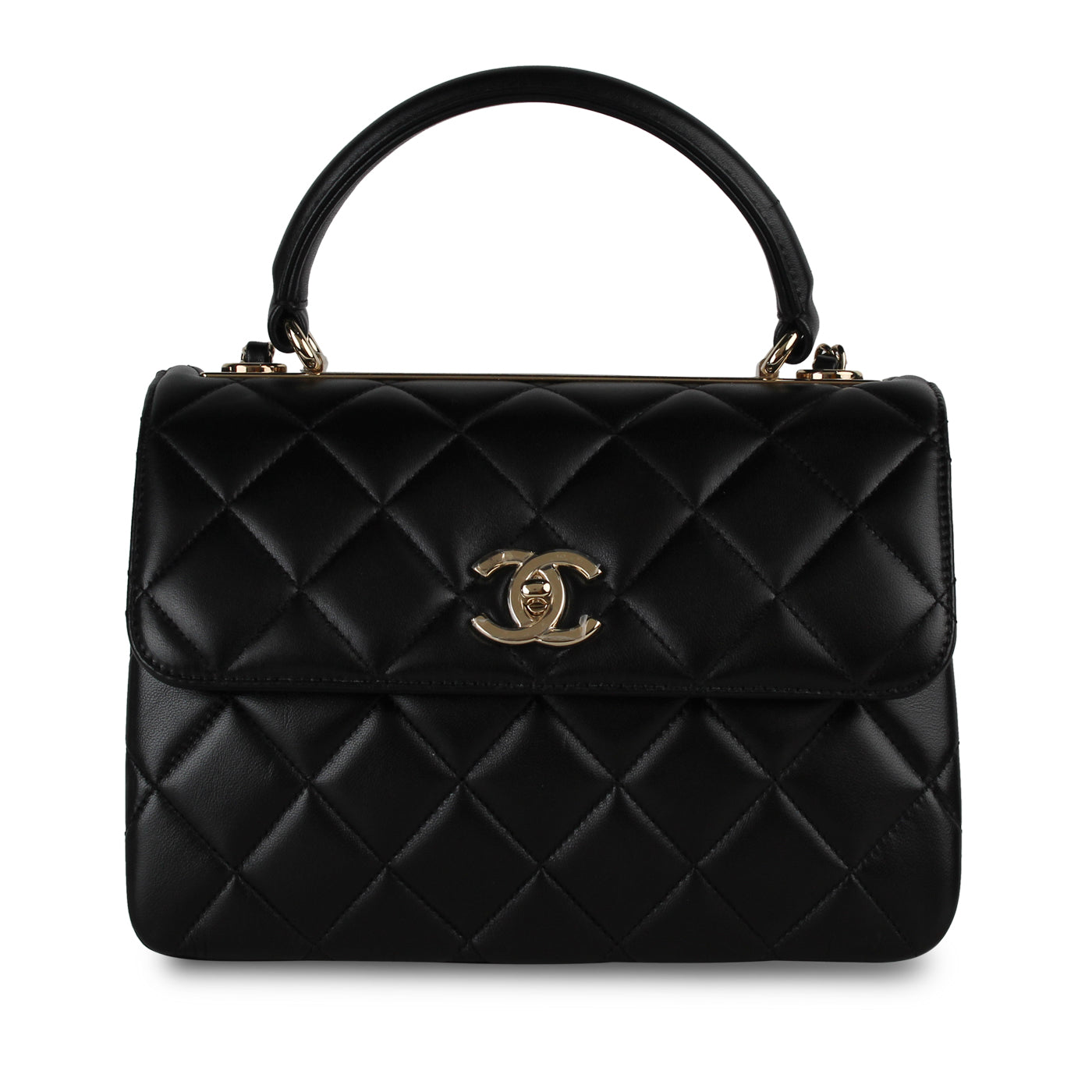 Chanel Luxury Lambskin Black Handbag Style 16