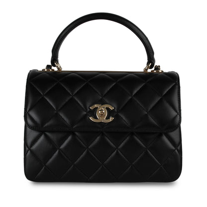 Chanel Luxury Lambskin Black Handbag Style 16