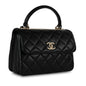 Chanel Luxury Lambskin Black Handbag Style 16