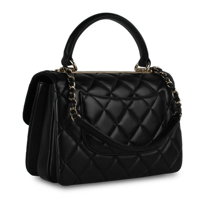 Chanel Luxury Lambskin Black Handbag Style 16