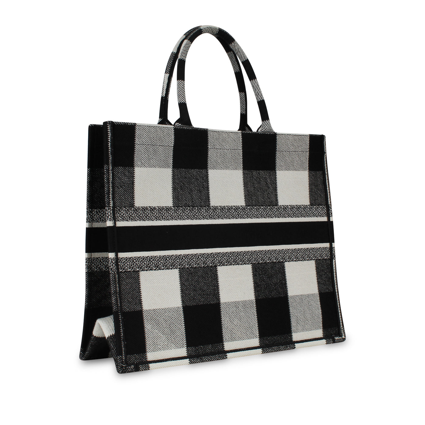 Dior Book Tote Leather Canvas Tote Bag