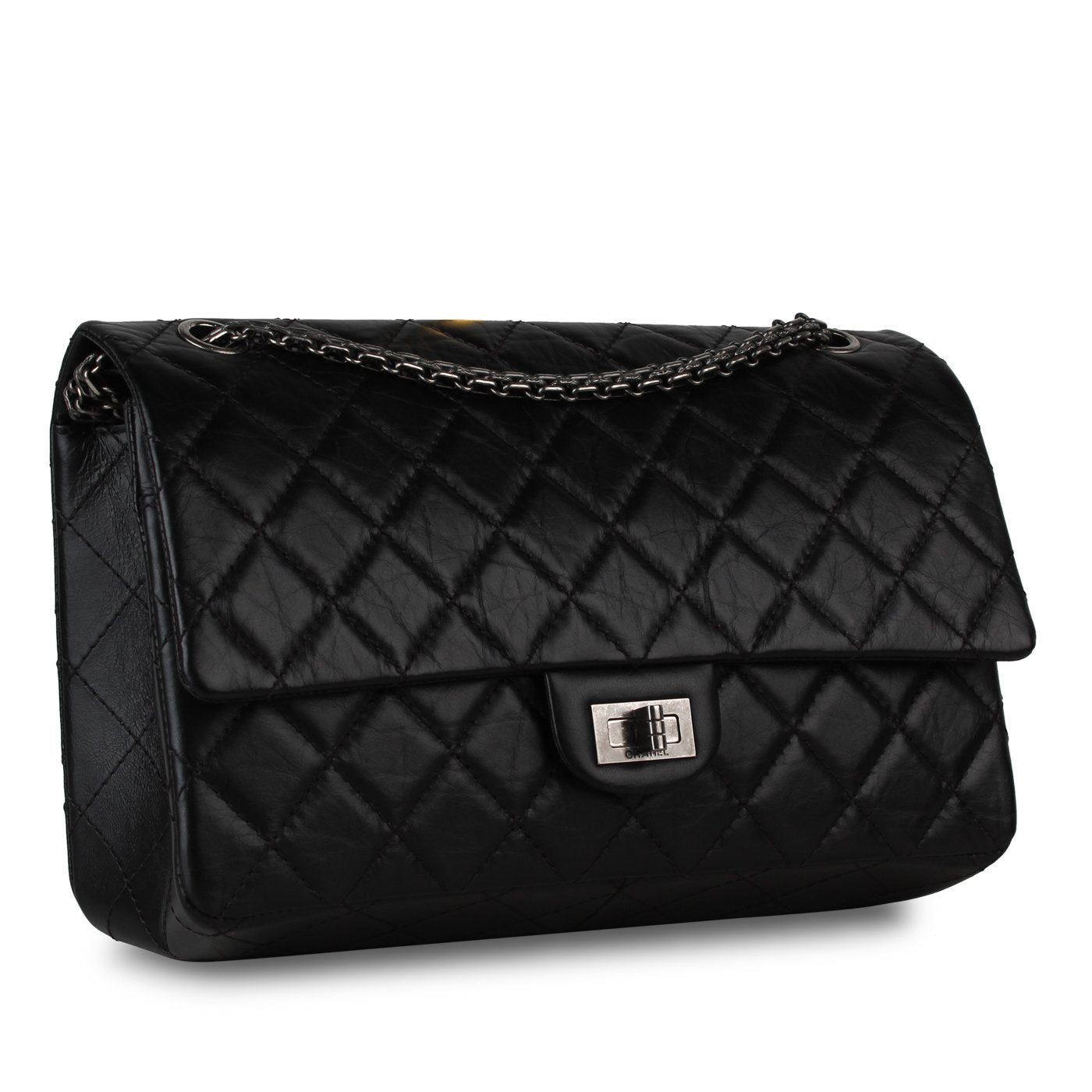 Chanel Classic Flap Calfskin Black Shoulder Bag Style 5