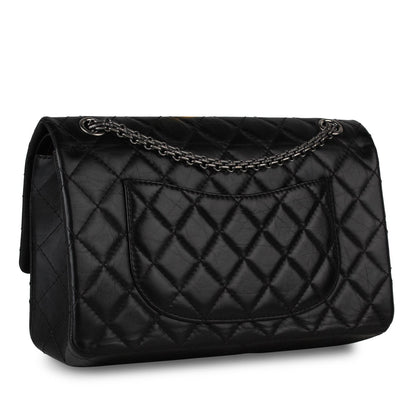 Chanel Classic Flap Calfskin Black Shoulder Bag Style 5