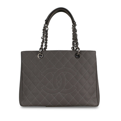 Chanel Timeless Caviar Silver Tote Bag Style 4