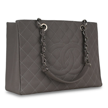Chanel Timeless Caviar Silver Tote Bag Style 4