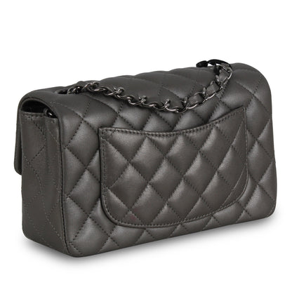 Chanel Classic Flap Lambskin Black Shoulder Bag Style 172