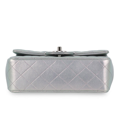 Chanel Mini Rectangular Classic Flap Bag - Iridescent Silver