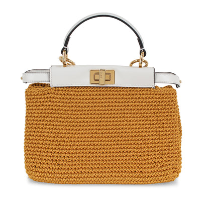 Fendi Peekaboo Leather Gold Handbag
