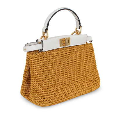 Fendi Peekaboo Leather Gold Handbag