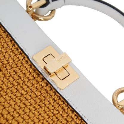 Fendi Peekaboo Leather Gold Handbag