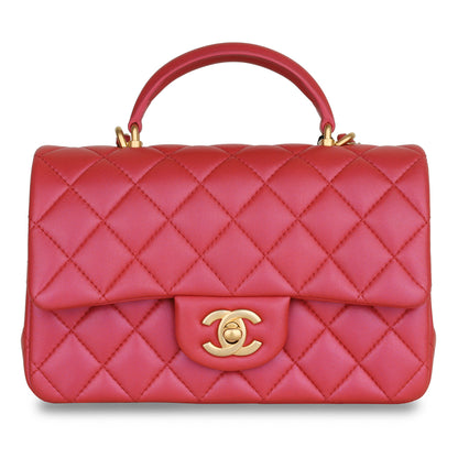 Chanel Classic Flap Lambskin Gold Shoulder Bag Style 94