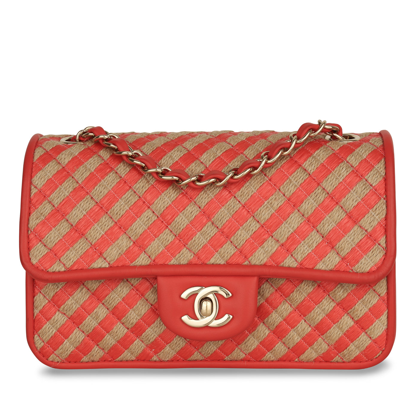 Chanel Small Classic Flap Bag - Raffia