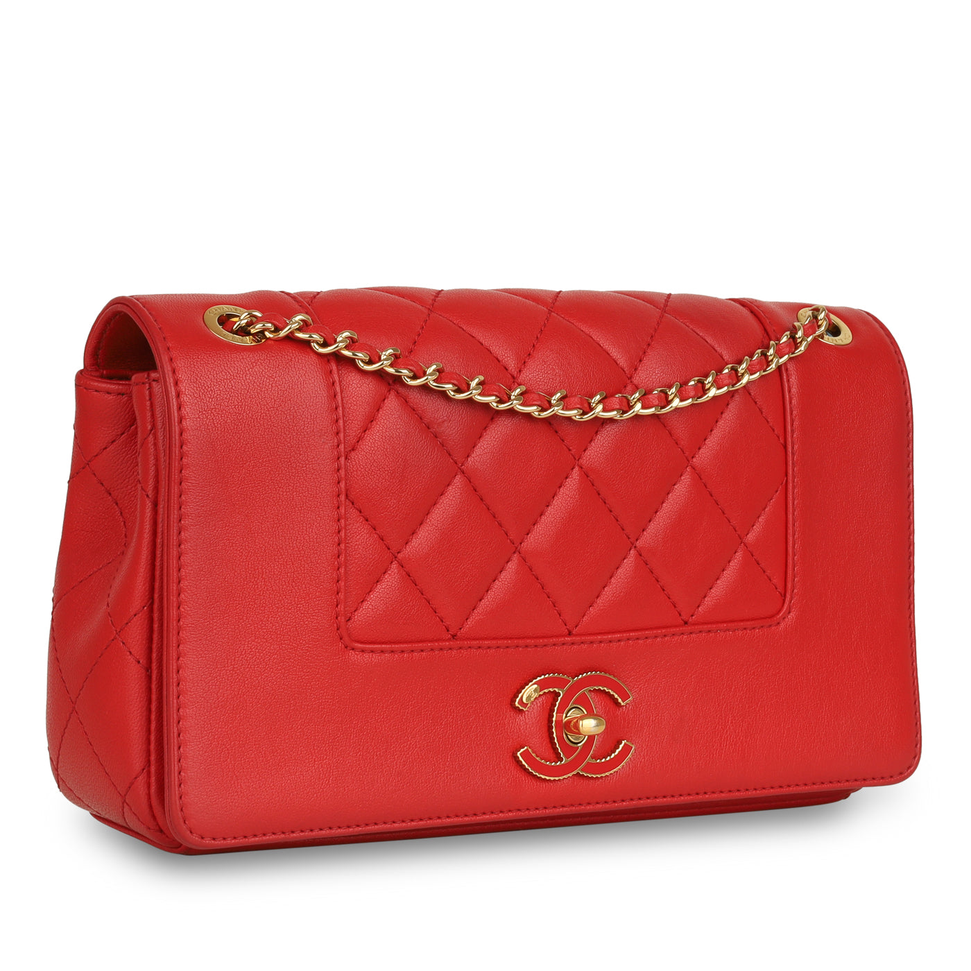 Chanel Lambskin Black Shoulder Bag Style 25