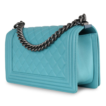 Chanel Boy Bag Lambskin Cream Shoulder Bag
