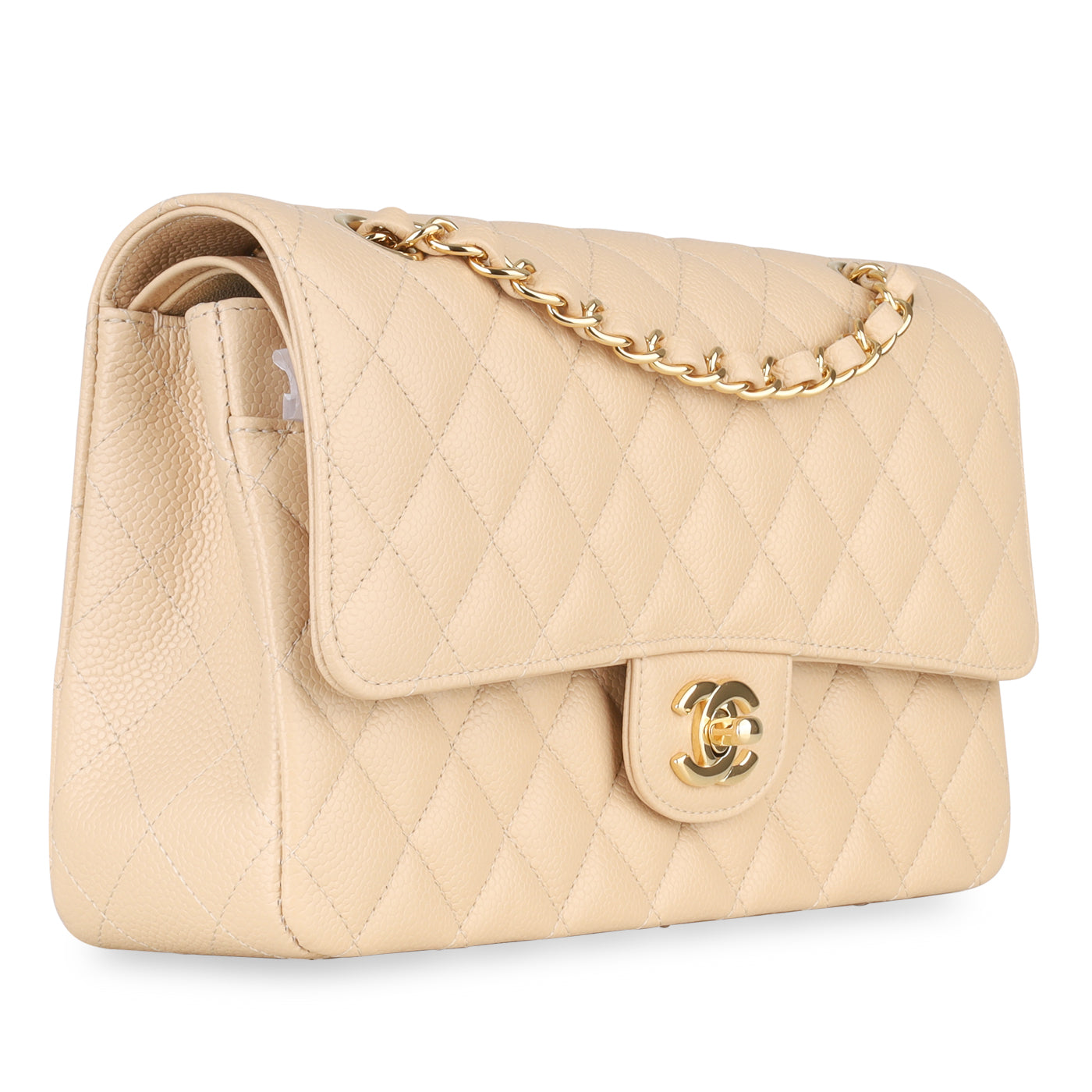 Chanel Classic Flap Caviar Gold Shoulder Bag Style 26