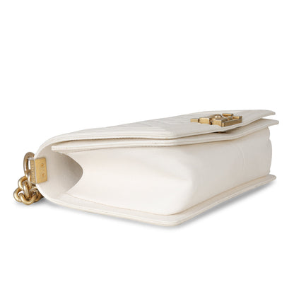 Chanel Boy Bag Caviar Gold Shoulder Bag Style 2