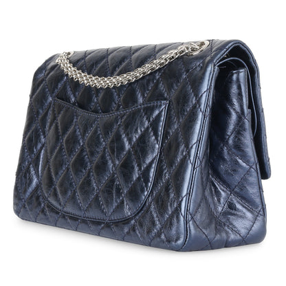 Chanel Classic Flap Calfskin Blue Shoulder Bag