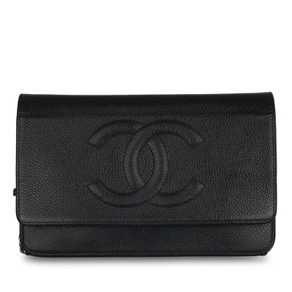 Chanel Cc Wallet On Chain - Black