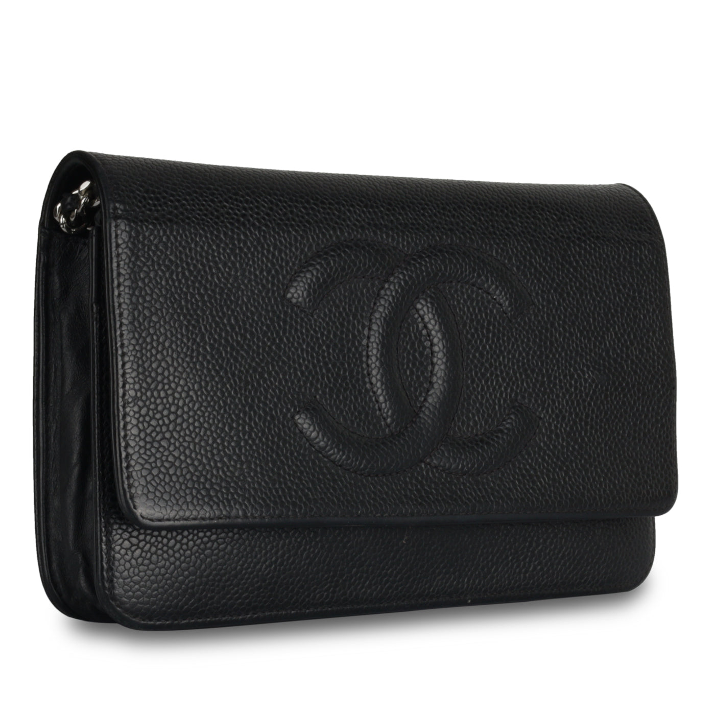 Chanel Cc Wallet On Chain - Black