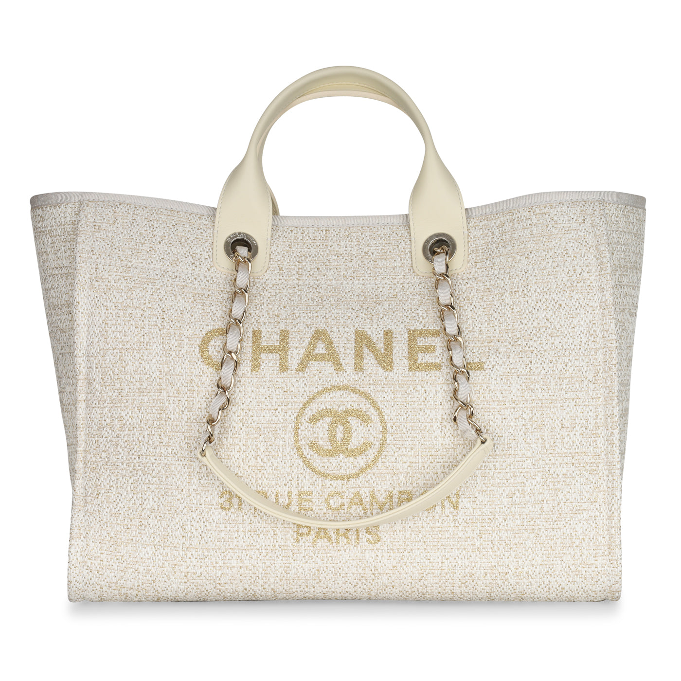 Chanel Cambon Leather Gold Tote Bag Leather