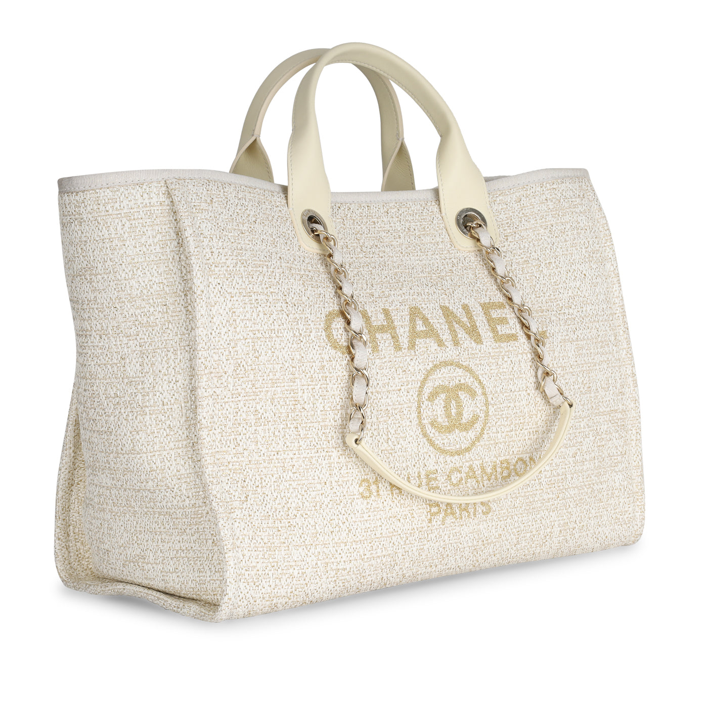 Chanel Cambon Leather Gold Tote Bag Leather