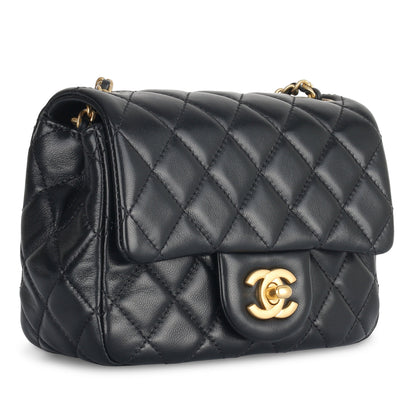 Chanel Classic Flap Lambskin Black Shoulder Bag Style 339