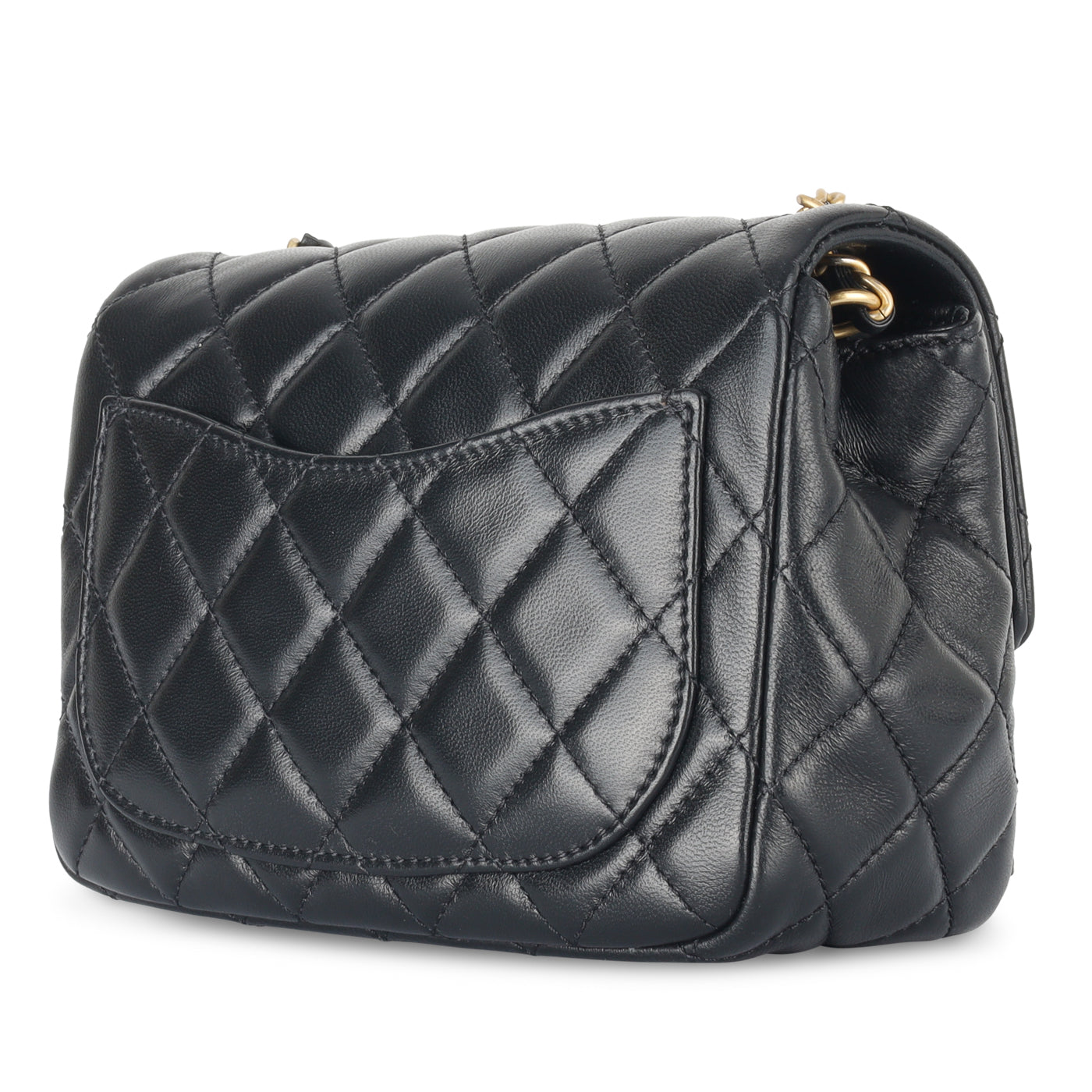 Chanel Classic Flap Lambskin Black Shoulder Bag Style 339