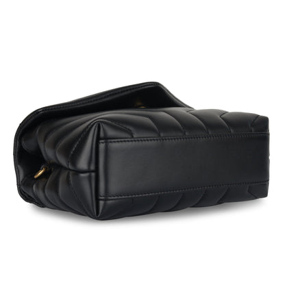 Saint Laurent Loulou Lambskin Black Shoulder Bag
