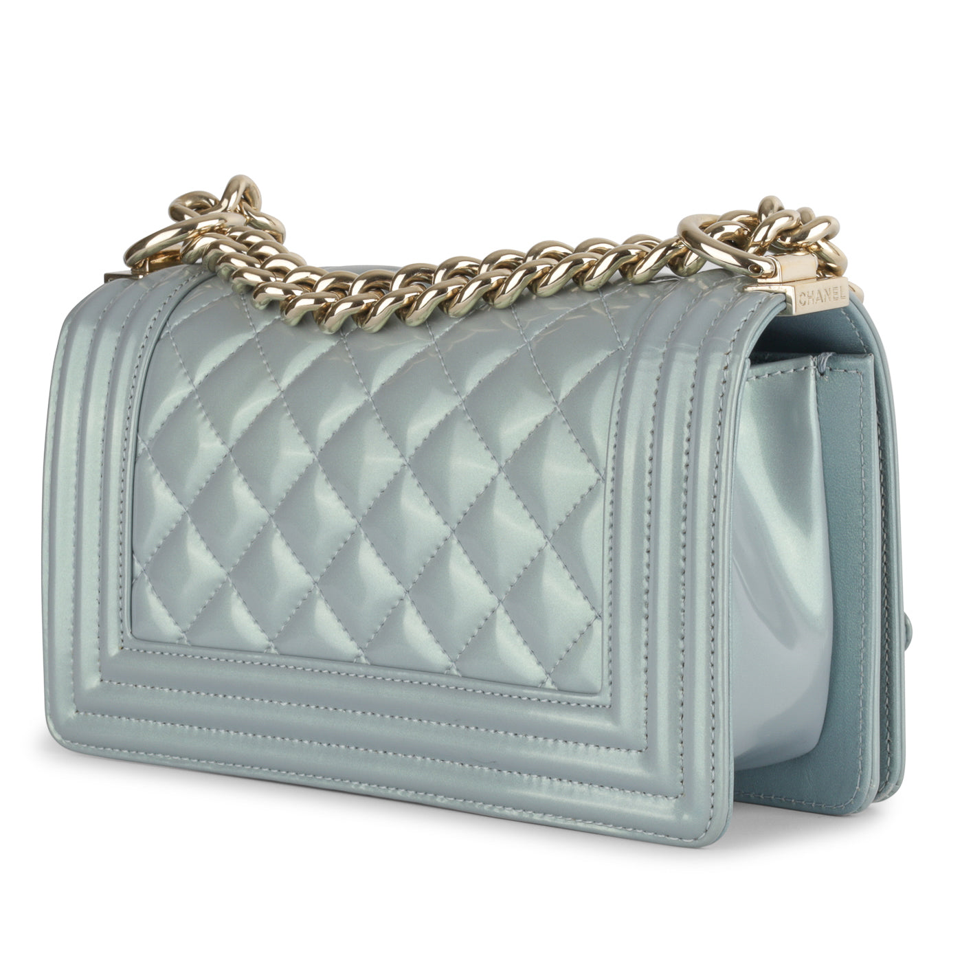 Chanel Boy Bag Quilted Gold Shoulder Bag