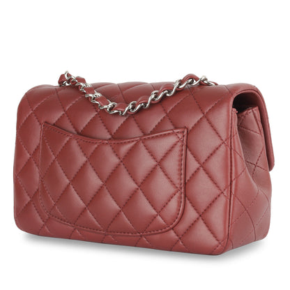 Chanel Classic Flap Lambskin Silver Shoulder Bag Style 25