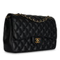 Chanel Classic Flap Lambskin Black Shoulder Bag Style 45
