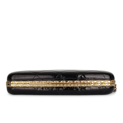 Chanel Patent Leather Black Clutch Patent Leather