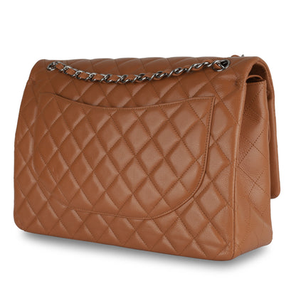 Chanel Classic Flap Caviar Silver Shoulder Bag Style 10