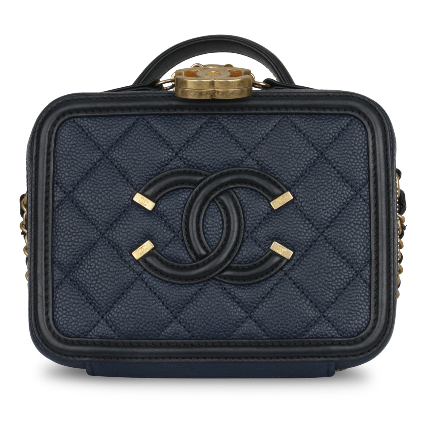Chanel Vanity Caviar Black Clutch Style 5