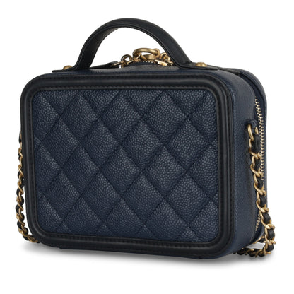 Chanel Vanity Caviar Black Clutch Style 5