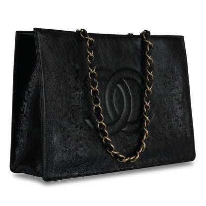 Chanel Luxury Leather Black Tote Bag