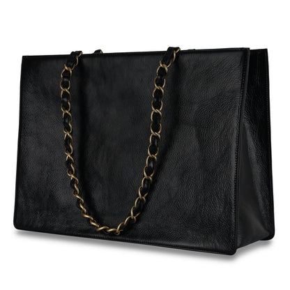 Chanel Luxury Leather Black Tote Bag