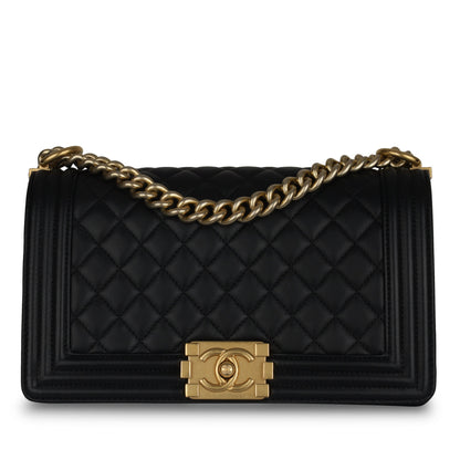 Chanel Old Medium Boy Bag - Black