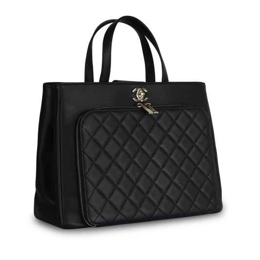 Chanel Business Affinity Caviar Black Tote Bag