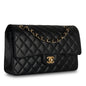 Chanel Classic Flap Lambskin Black Shoulder Bag Style 114