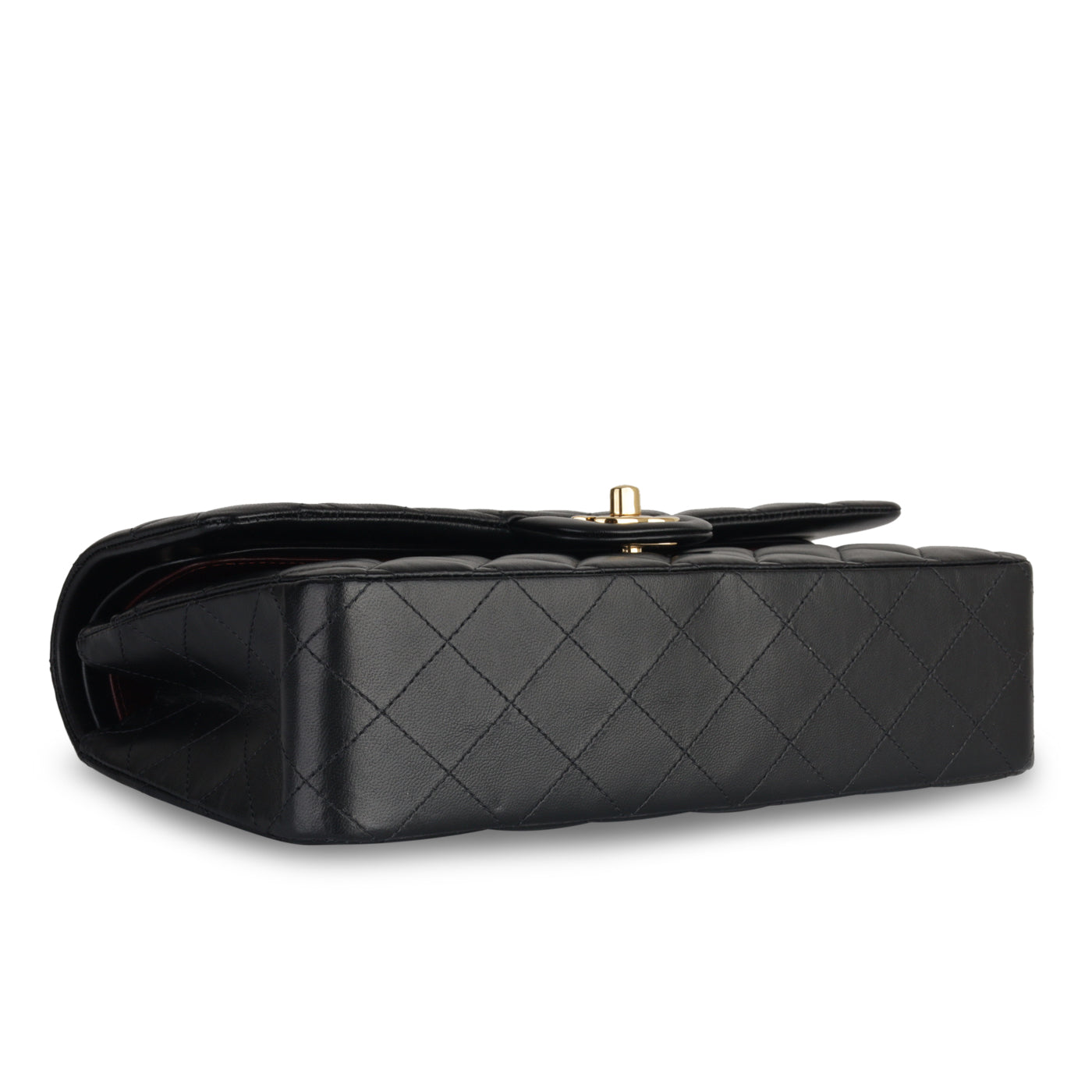 Chanel Classic Flap Lambskin Black Shoulder Bag Style 114