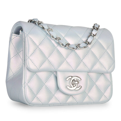 Chanel Classic Flap Leather Silver Shoulder Bag Style 4